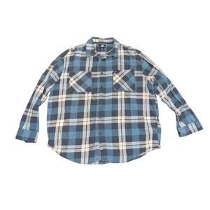 Dickies Mens Long sleeve Button Down Plaid Flannel Shirt Size 2XL Big and Tall